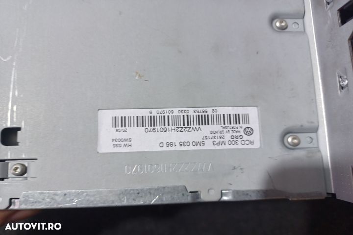Radio cd 5M0035186D Volkswagen VW Golf 5 [2003 - 2009] Plus minivan 2 - 4