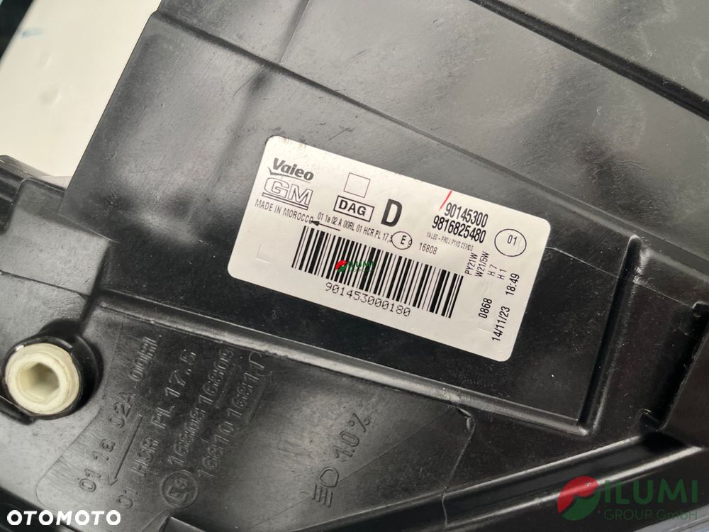 Opel Combo E Halogen Reflektor Prawy 90145300 - 6