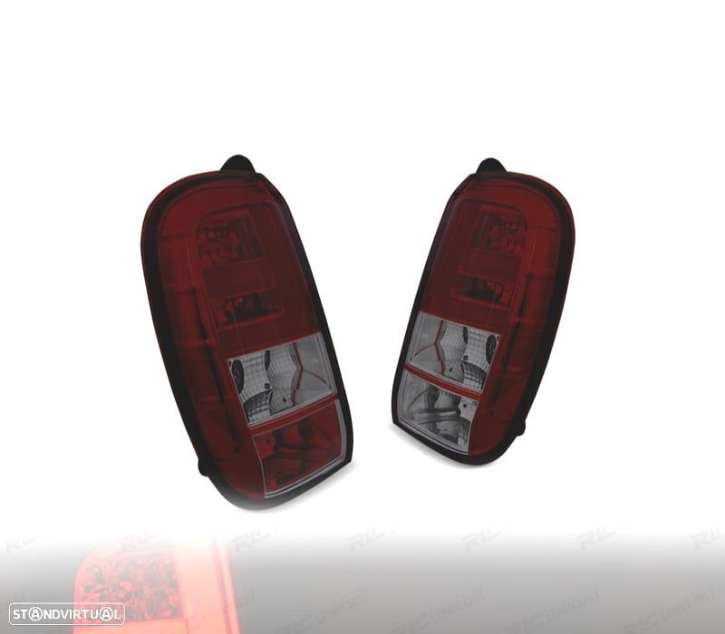 FAROLINS TRASEIROS DACIA DUSTER 10-13 LIGHT BAR VERMELHO FUMADO - 1