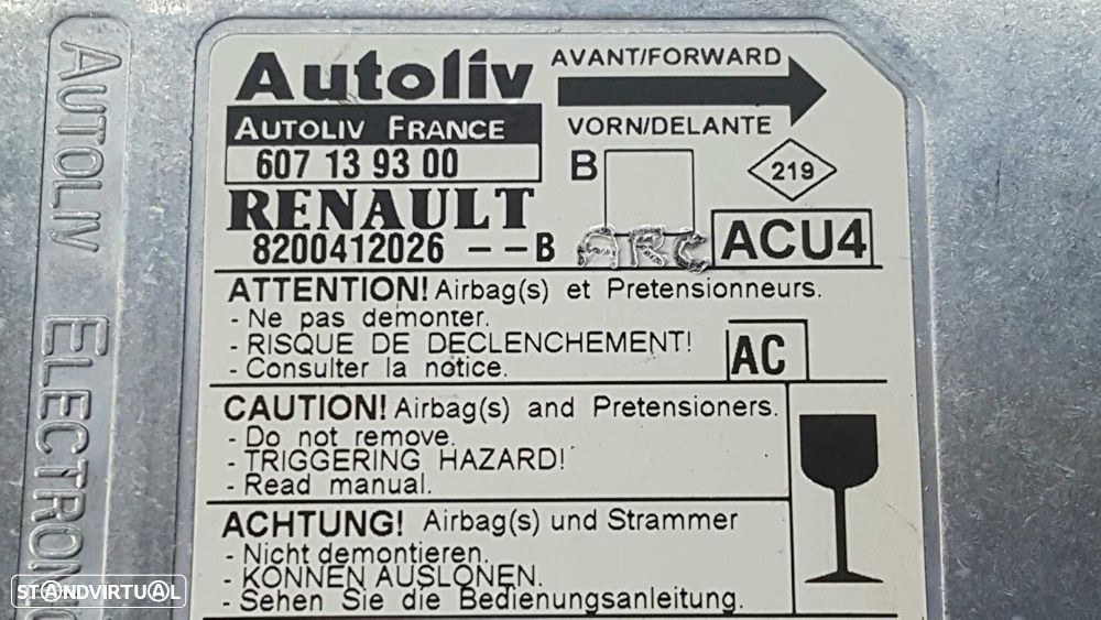 CENTRALINA DE AIRBAG RENAULT MEGANE II BERLINA 5P AUTHENTIQUE - 6