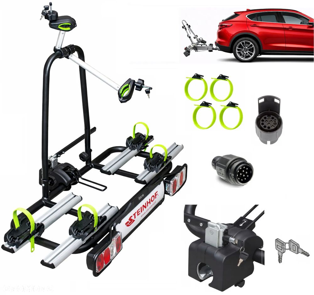 Platforma bagażnik rowerowy na hak E-VETURO 2 Steinhof na 2 elektryczne rowery E-BIKE Darmowa wysyłka - 6