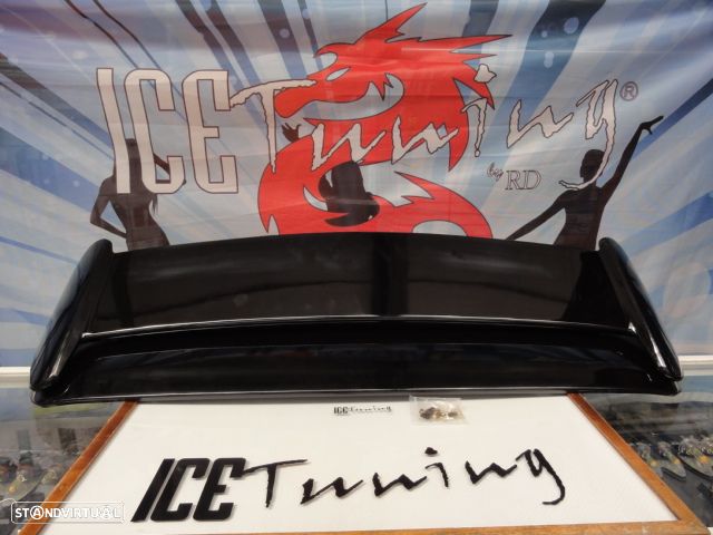 Aileron / lip / spoiler traseiro em plástico ABS e em preto piano brilhante para Honda Civic EK 96-01 3 portas type r look - 6