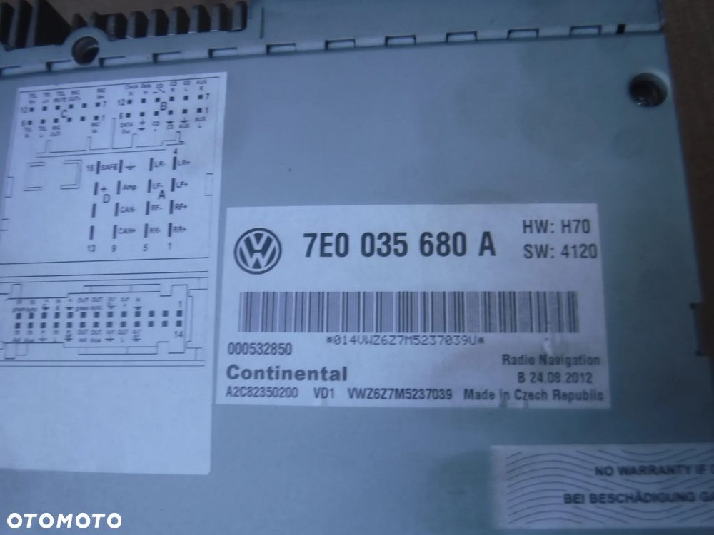 Vw T5 Lift T6 multivan caravelle  radio nawigacja navi 7E0035680A - 2