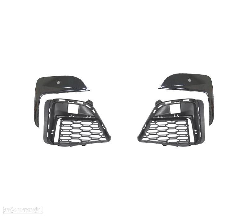 GRELHAS DE FAROIS NEVOEIRO BMW G20 19-22 LOOK M PRETO BRILHANTE - 2