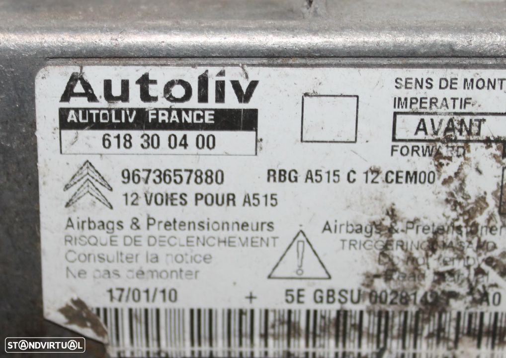 Centralina de Airbag Citroen C3 de 2011 - 2