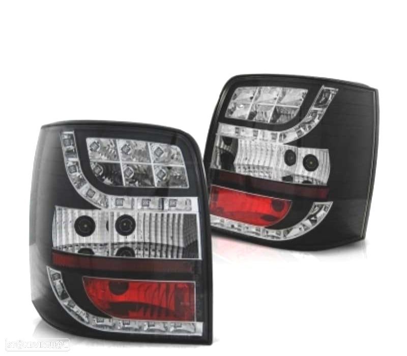 FAROLINS TRASEIROS LED VOLKSWAGEN VW PASSAT 3GB B5 VARIANT 00-05 PRETO - 1