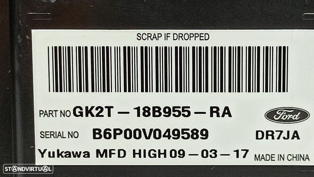 TELA/ECRÃ MULTIFUNÇÕES FORD KA+ ULTIMATE - 7