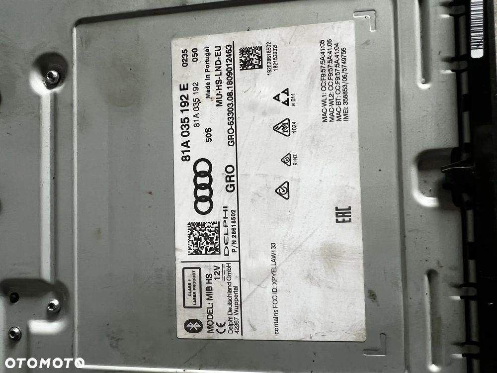 MODUŁ CZYTNIK 2X KART NAVI NAWIGACJI MMI AUDI A3 8V Q2 81A 81A035192E MIB2 - 4