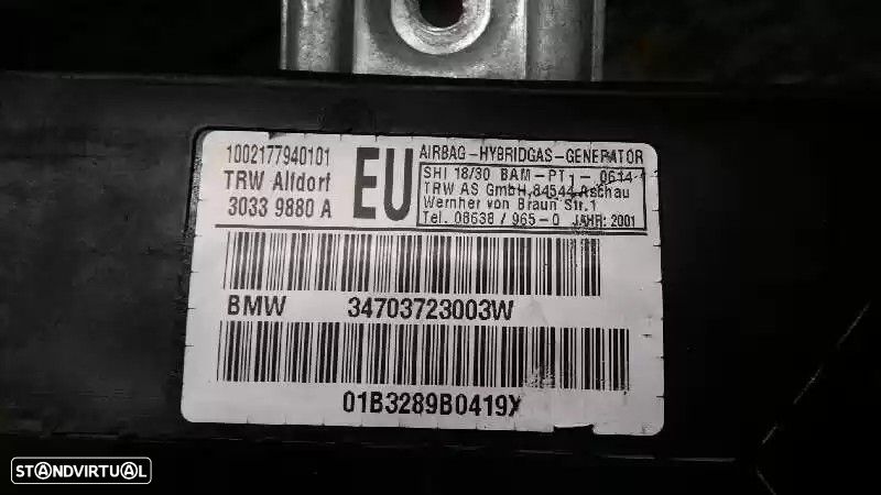 AIRBAG LATERAL DIREITO BMW 3 2002 -30339880A - 4
