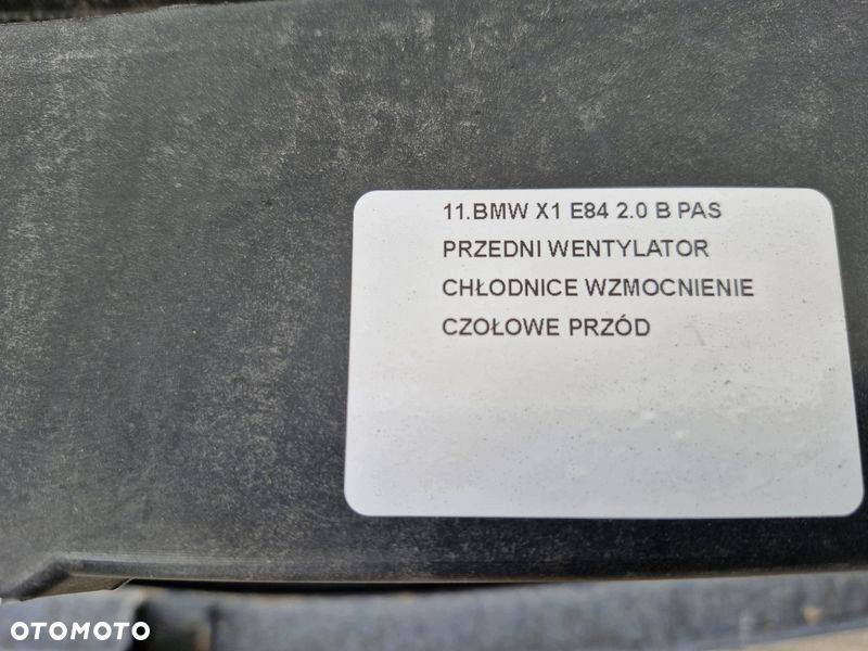 BMW X1 E84 2.0 B PAS PRZEDNI WENTYLATOR CHŁODNICE WZMOCNIENIE CZOŁOWE - 5