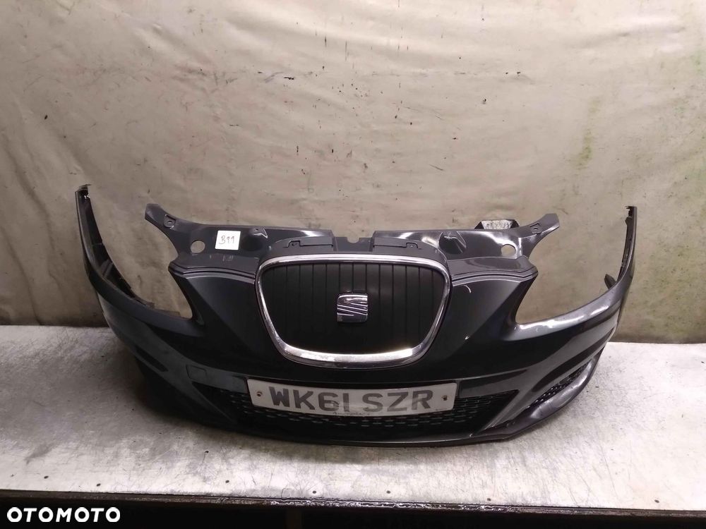 ^ ZDERZAK PRZÓD PRZEDNI SEAT LEON II 2 LIFT FL LC9Z CZARNY HALOGENY - 1