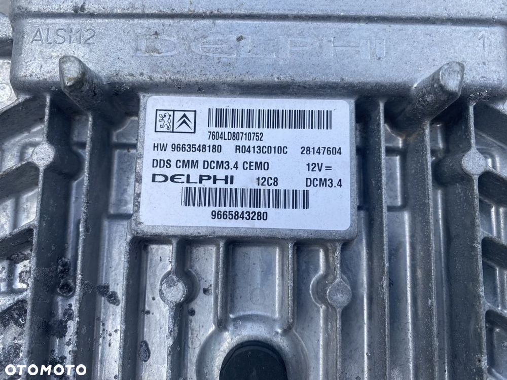 CITROEN C5 III X7 2.0 HDI STEROWNIK SILNIKA ZESTAW STARTOWY KOMPUTER 9665843280 9663548180 - 3