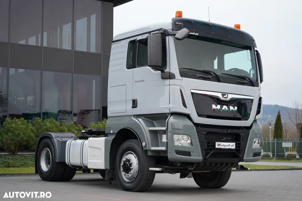 MAN TGX 18.500 / 4x4 / HIDRAULICĂ / HIDROPROPULSARE / CABINĂ JOSĂ / ANVELOPE 100% / EURO 6 / - 6