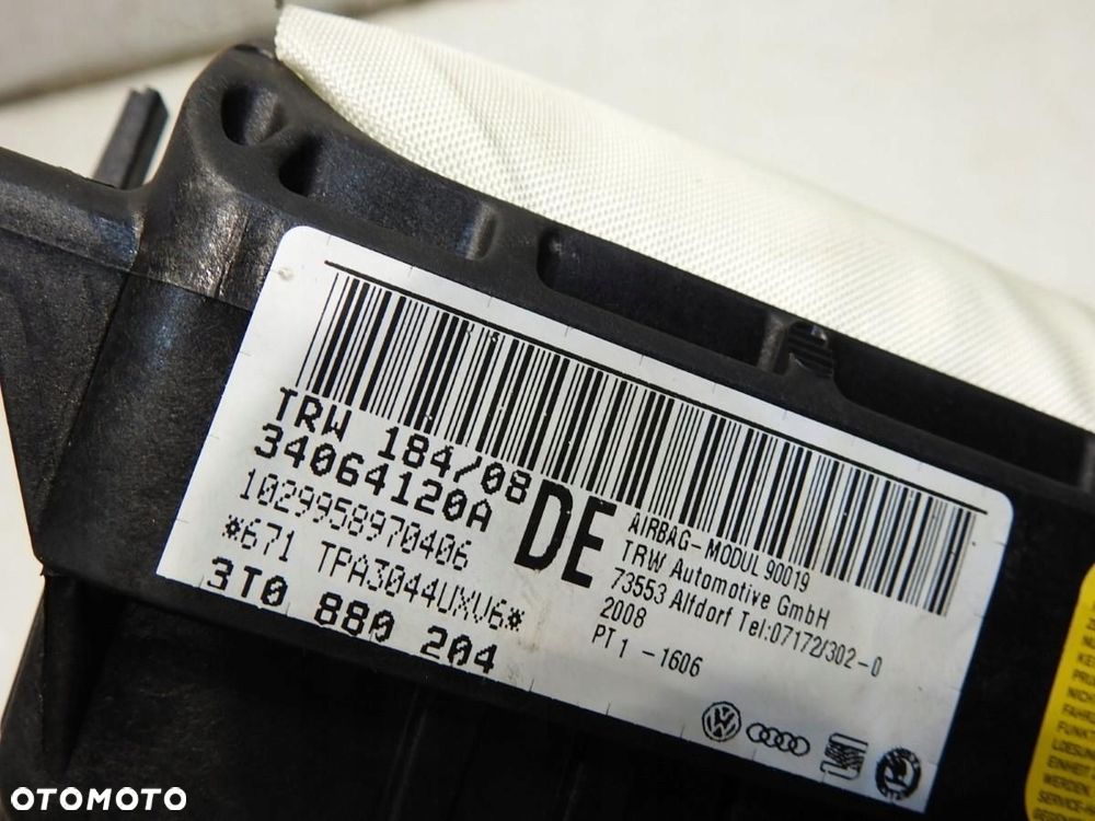 PODUSZKA AIRBAG AIR BAG PASAŻERA SKODA SUPERB II 3T0880204 - 5