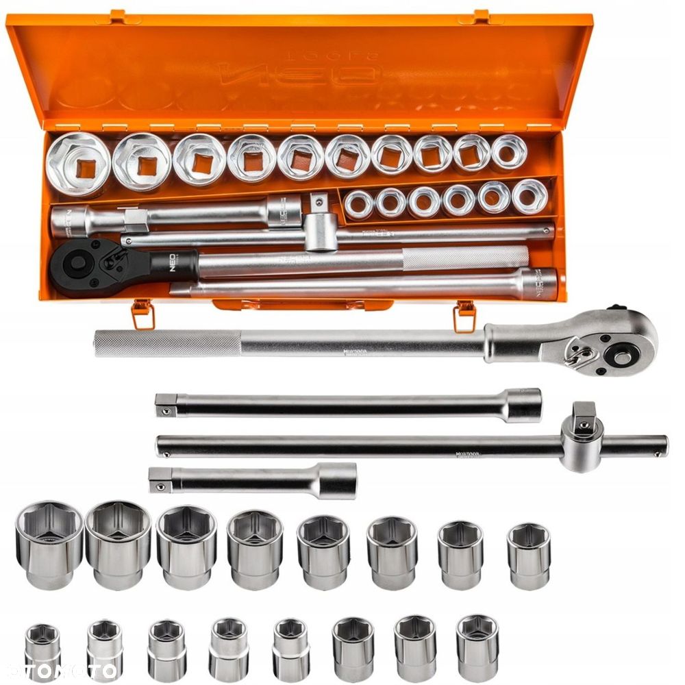 NEO KLUCZE NASADOWE ZESTAW KLUCZY NASADOWYCH 3/4" ZESTAW 21 SZTUK 08-061 - 7