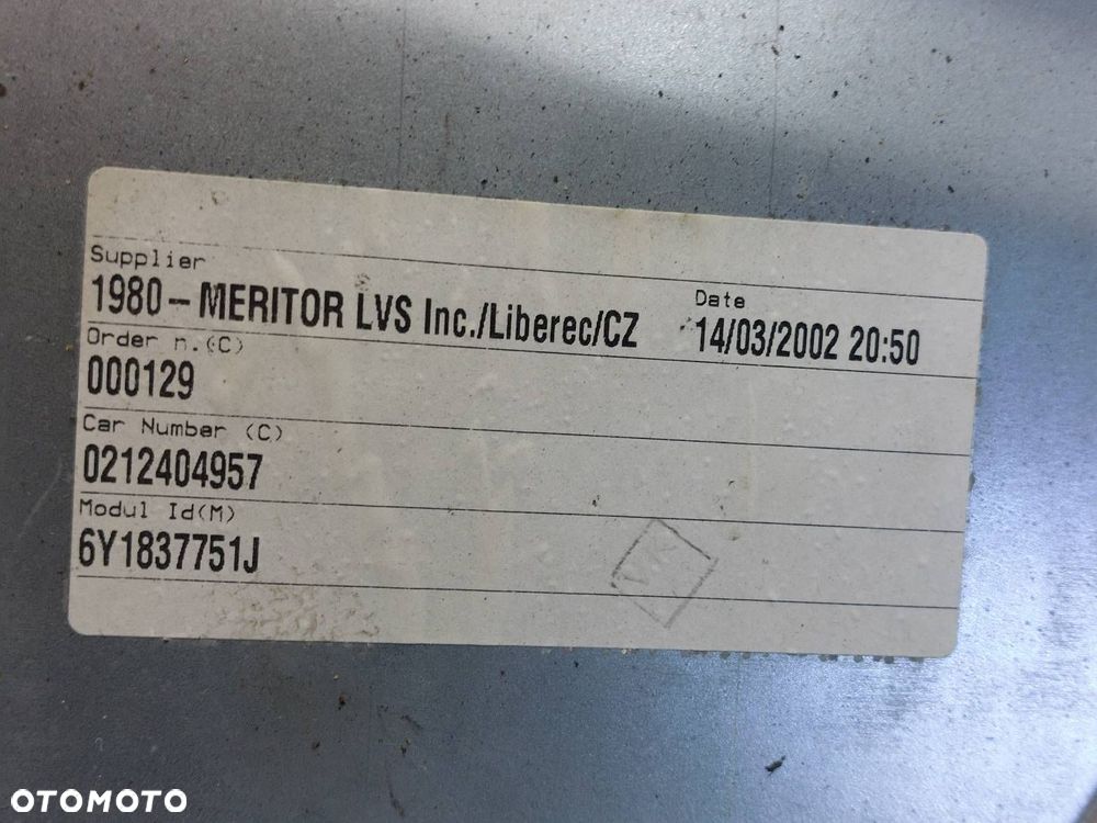 MECHANIZM PODNOŚNIK SZYBY LEWY PRZÓD MODUŁ FABIA I 6Y1837751J 6Q1959801 - 2