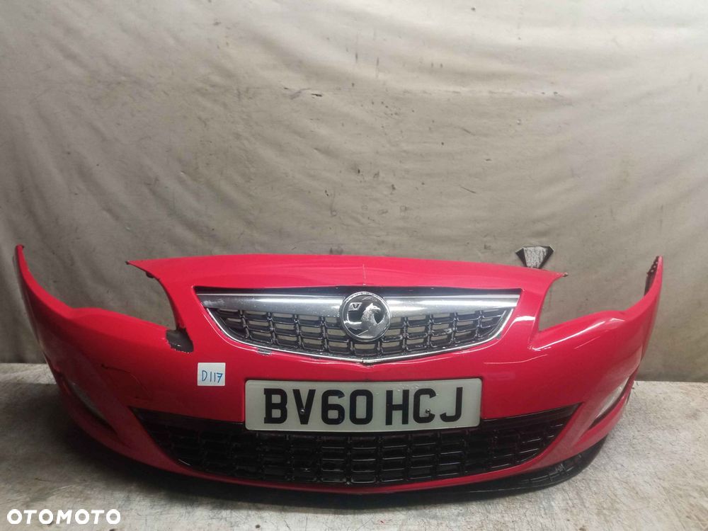 @ ZDERZAK PRZÓD PRZEDNI DO OPEL ASTRA J 4 IV Z50B CZERWONY HALOGENY - 1