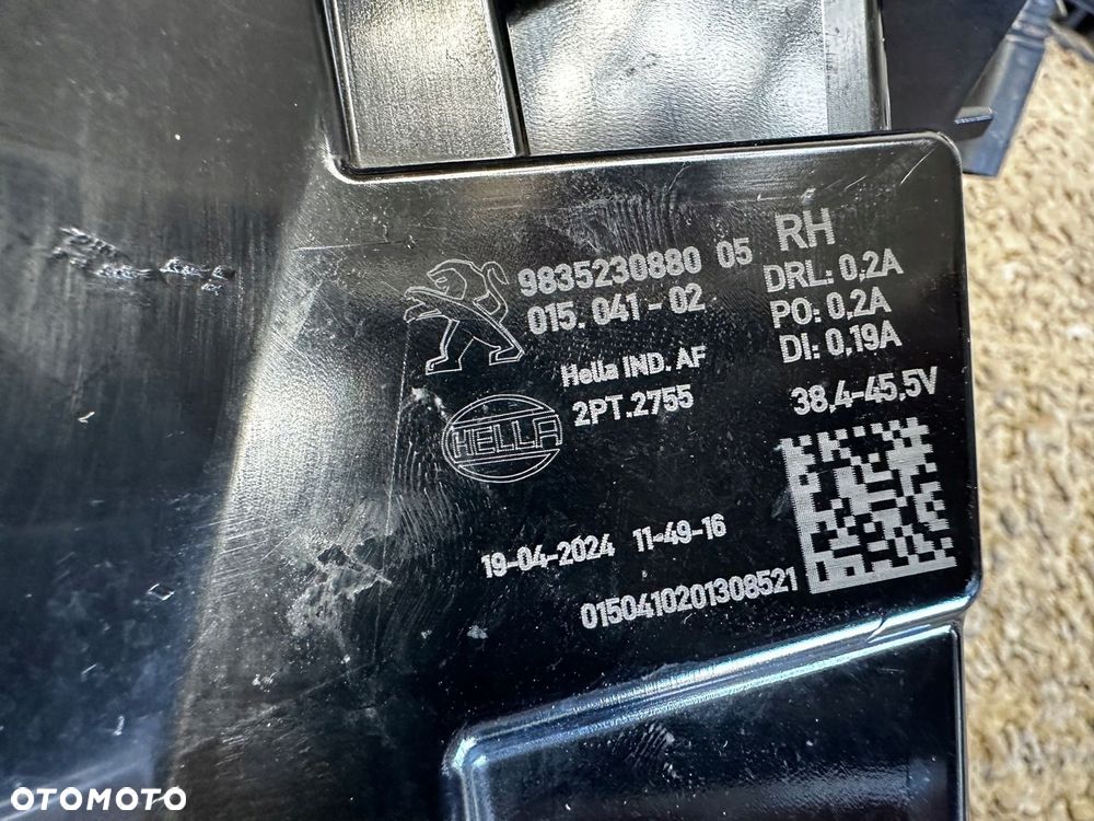 PEUGEOT 308 III 3 21R- HALOGEN LED DRL PRAWY PRZÓD 9835230880 - 7