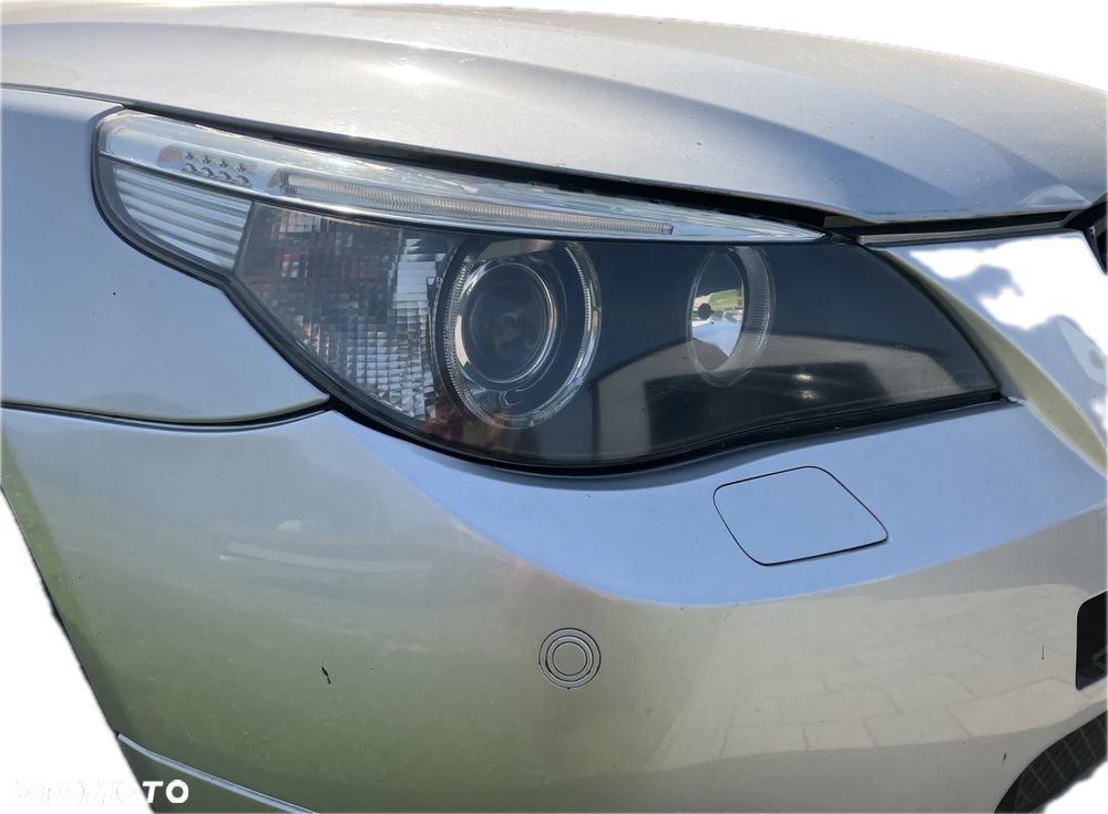 KOMPLETNY PRZÓD BMW E60 E61 TITANSILBER 354/7 XENON PRZED LIFT M-PAKIET MASKA ZDERZAK LAMPA LAMPY PAS PRZEDNI CHŁODNICE BŁOTNIK KOMPLET CHŁODNIC - 6