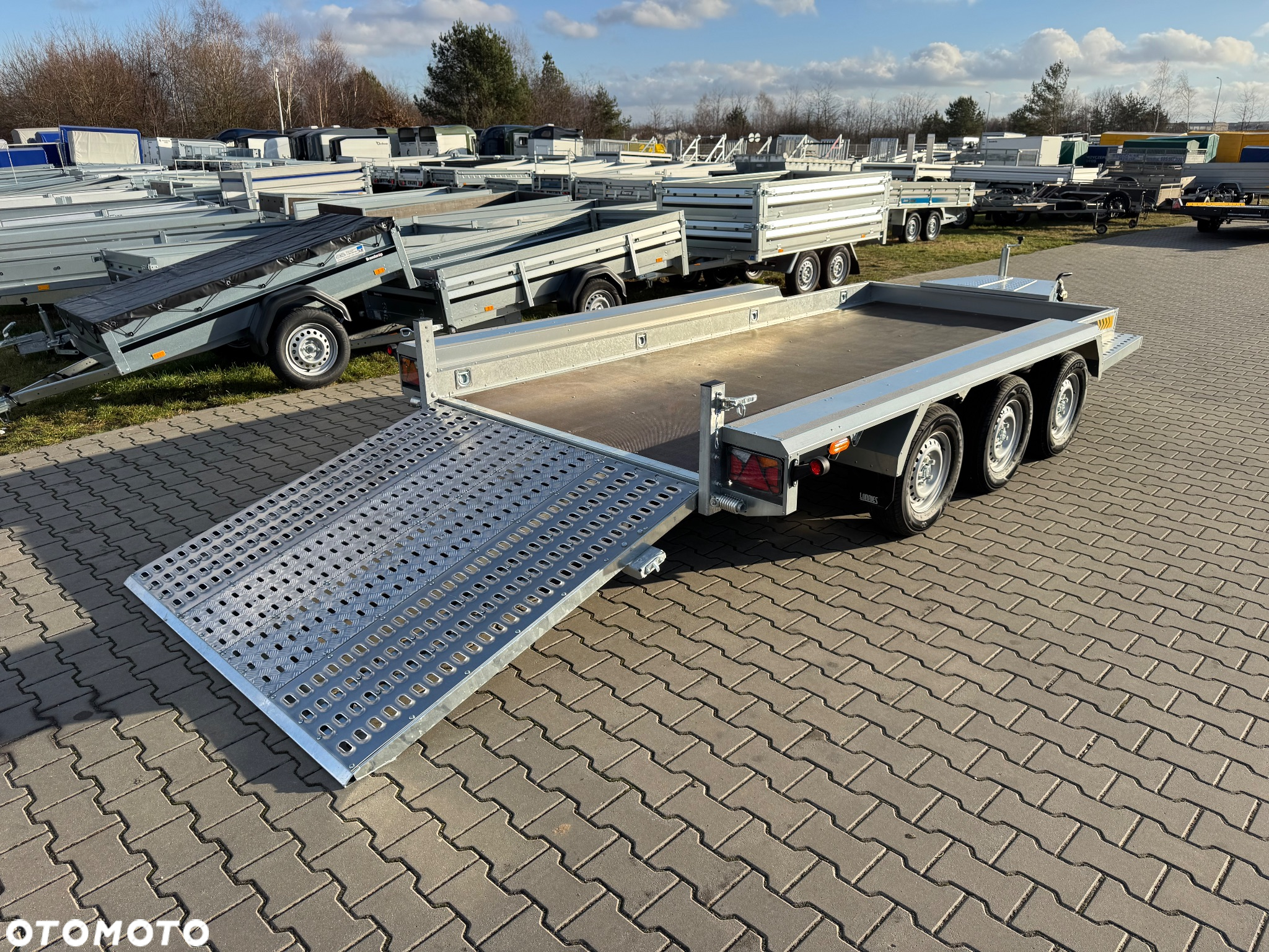 Lorries TPM35-4017 402x175 cm DMC 3500kg przyczepa 3 osiowa pod koparkę budowlanka - 36