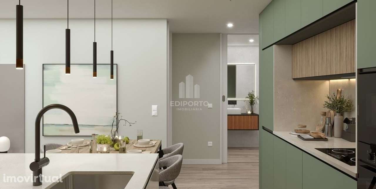 Apartamento T1, com varanda e lugar de garagem junto ao GaiaShopping - Grande imagem: 4/12