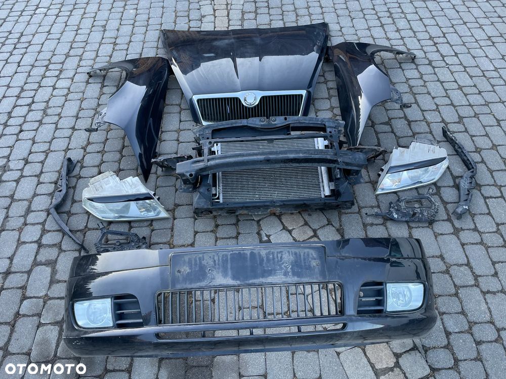 SKODA OCTAVIA II PRZÓD KOMPLETNY MASKA BŁOTNIK LAMPA REFLEKTOR PAS BŁOTNIK LEWY przedni GRILL lampa reflektor LEWA PRAWA 9910 sportline - 1