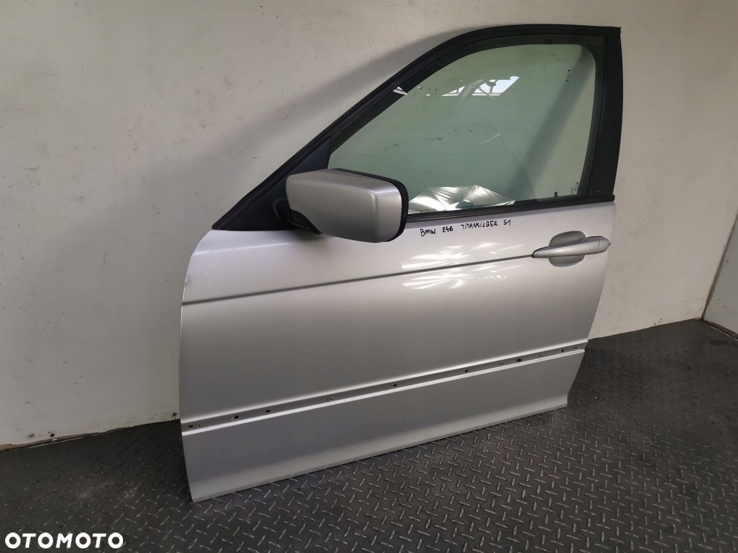 BMW E46 DRZWI LEWE LEWY PRZÓD TITANSILBER 354 - 3