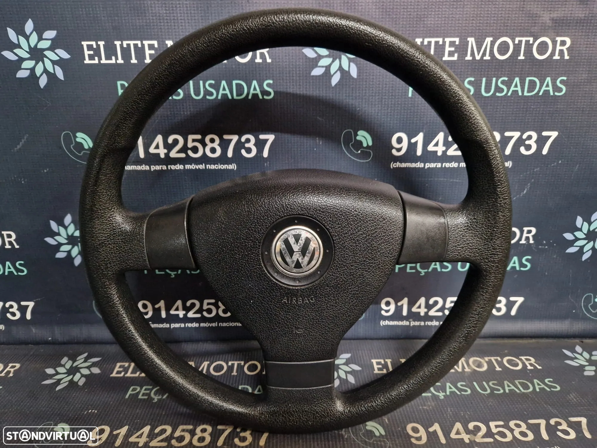 Volante usado borracha com airbag VW GOLF V 5 JETTA PASSAT TOURAN CADDY - 3