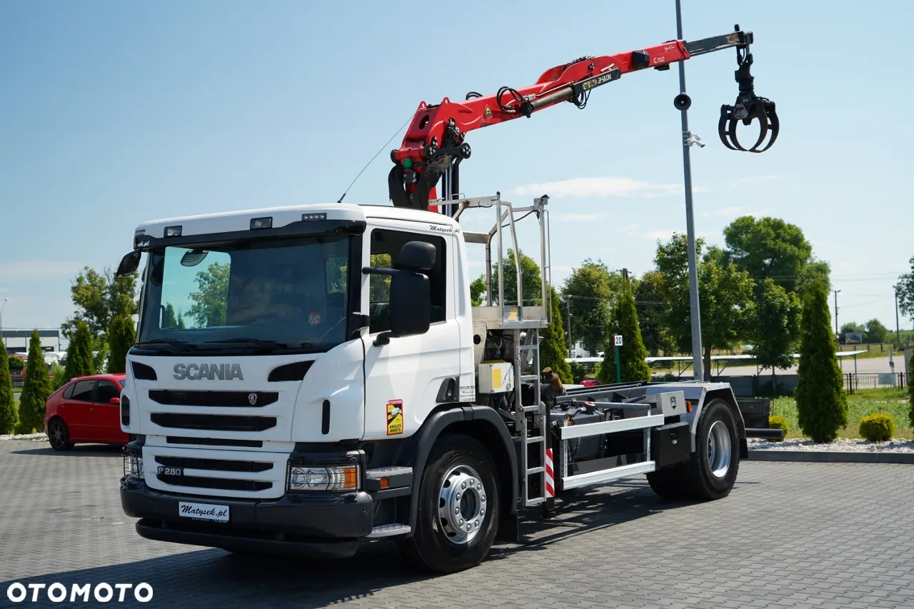 Scania P 280 / 4X2 / SIŁOWNIK DO WYWROTU /  + HDS PALFINGER C70Z73 / UDŹWIG 1 700 KG / MAX WYSÓW 7 M / STEROWANIE RADIOWE / EURO 6 - 2