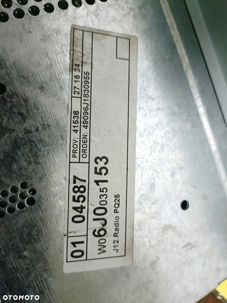 SEAT IBIZA IV 08-17 1,4 B radioodtwarzacz radioodbiornik radio W06J0035153 * - 4