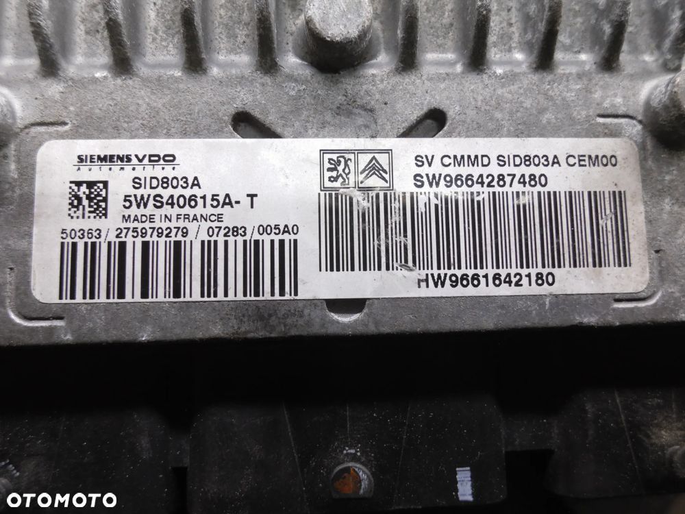 CITROEN C4 PICASSO 2.0 HDI KOMPUTER SILNIKA 5WS40615A-T SID803A 9664287480 9661642180 - 2