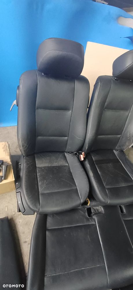 BMW e46 compact fotele czarna skóra boczki kanapa - 8