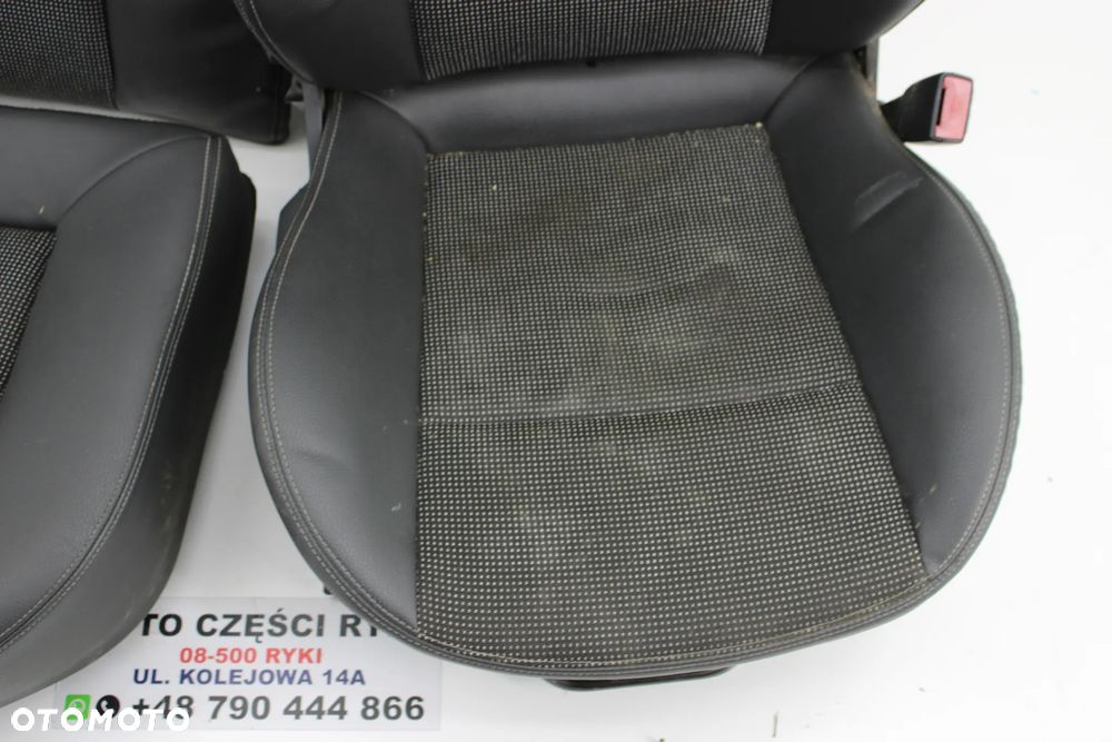 Opel Astra H III Kombi  Siedzenia Fotele Przód Tył Pół Skóra - 10