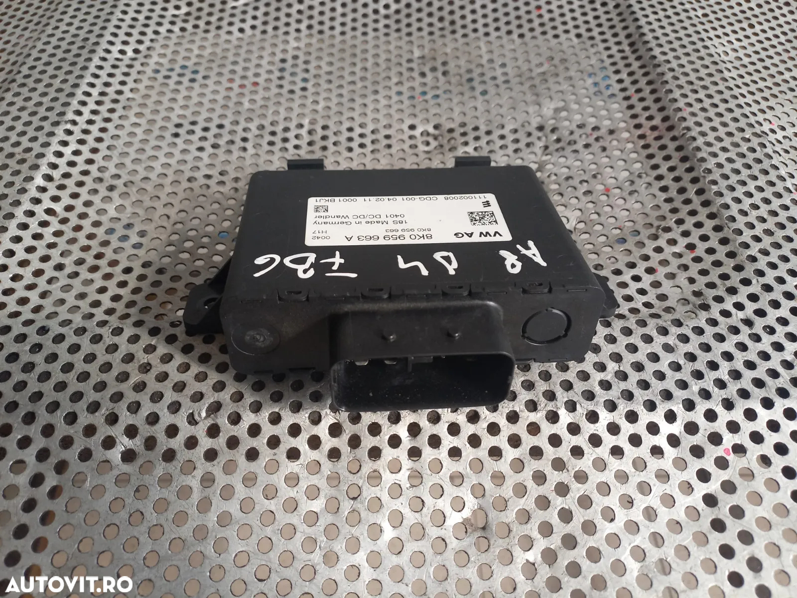 Calculator Modul Baterie Audi A8 4H D4 An 2010-2011-2012-2013-2014-2015-2016-2017 Cod 8K0959663A Dezmembrez Audi A8 4H D4 Volan Stanga 3.0 Tdi Quattro Motor CDT Cutie MXU - Dezmembrari Arad - 2