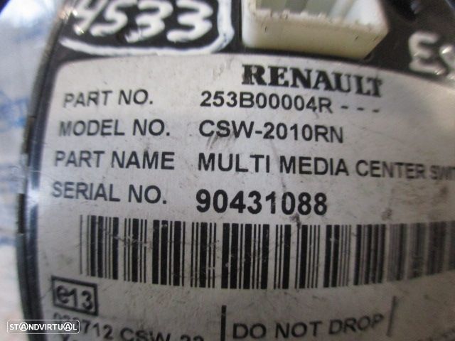 Interruptor 253B00004R RENAULT LAGUNA 3 2009 1.5DCI 110CV 5P PRETO Comando Navegação GPS - 3