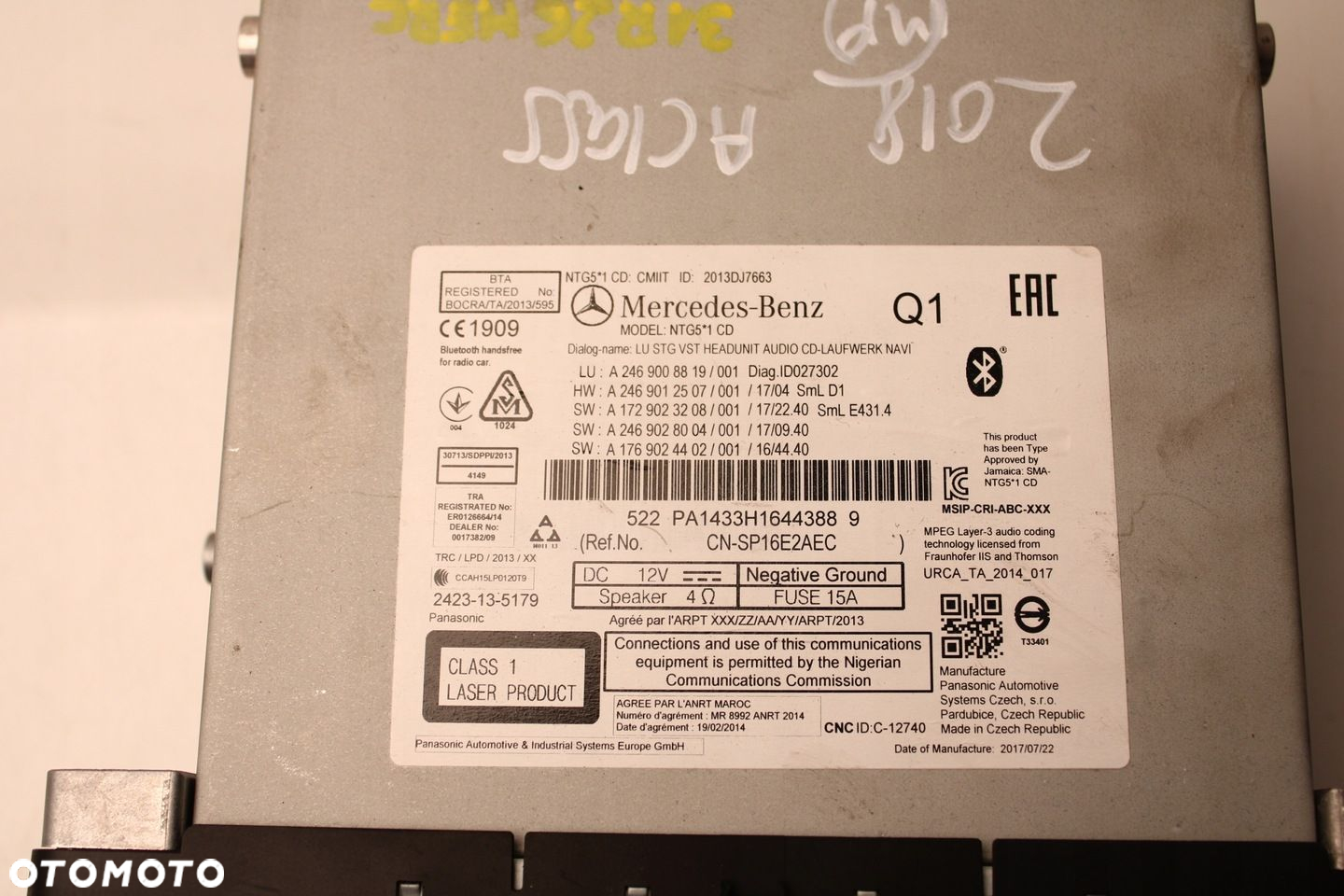 RADIO NAVI RADIOODTWARZACZ MERCEDES-BENZ A KLASA W176 2012R- - 6