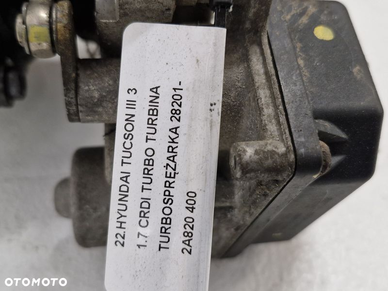 HYUNDAI TUCSON III 3 1.7 CRDI TURBO TURBINA TURBOSPRĘŻARKA 28201-2A820 - 7