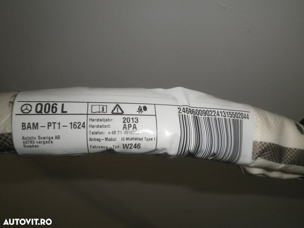 Airbag cortina stanga / dreapta Mercedes B Class W246 2013 A2468601002 A2468600902 - 2