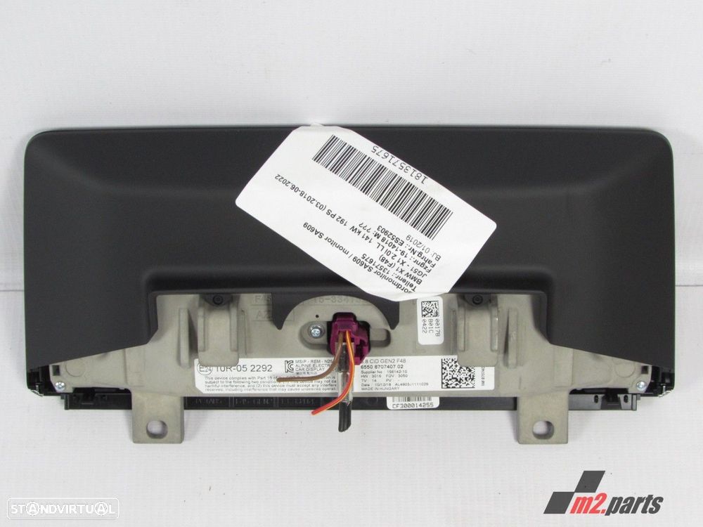 Monitor / Display Central Profissional 8.8 Usado / Original BMW X1 (F48)/BMW X2... - 2