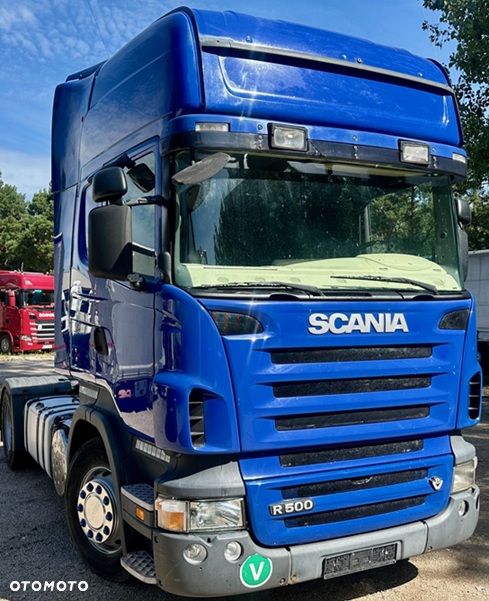 Scania R500 V8 TOPLINE MANUAL RETARDER KLIMA WEBASTO LODÓWKA 2xALUTANK 995000km EURO 5 2008 ŁADNA - 2