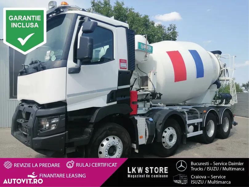 Renault C 430 8x4 Betoniera/Beton Mixer 9m3, TOP !!! - 2