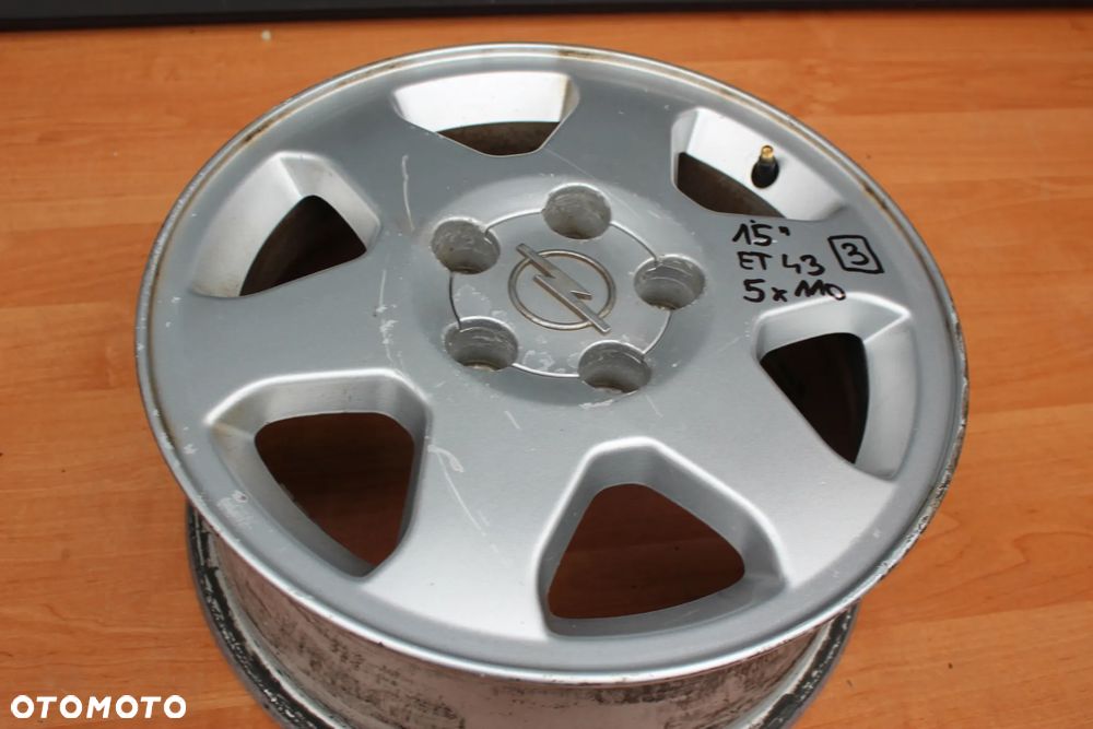 FELGA ALUMINIOWA OPEL ZAFIRA A B ASTRA H MERIVA B VECTRA C SIGNUM 15 CALI 5x110 ET43 SZTUKA - 6