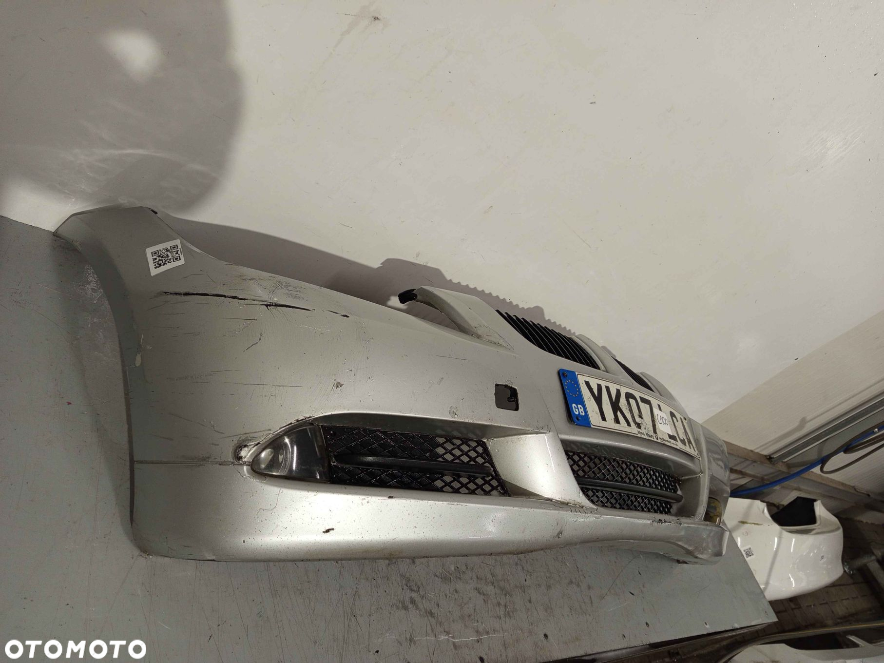 ^ ZDERZAK PRZÓD PRZEDNI BMW E90 E91 SERIA 3 TITANSILBER SREBRNY HALOGENY - 2