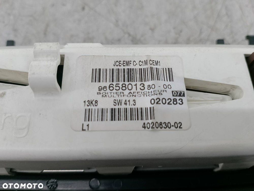 WYŚWIETLACZ RADIA PEUGEOT 308 I SW 9665801380 - 4