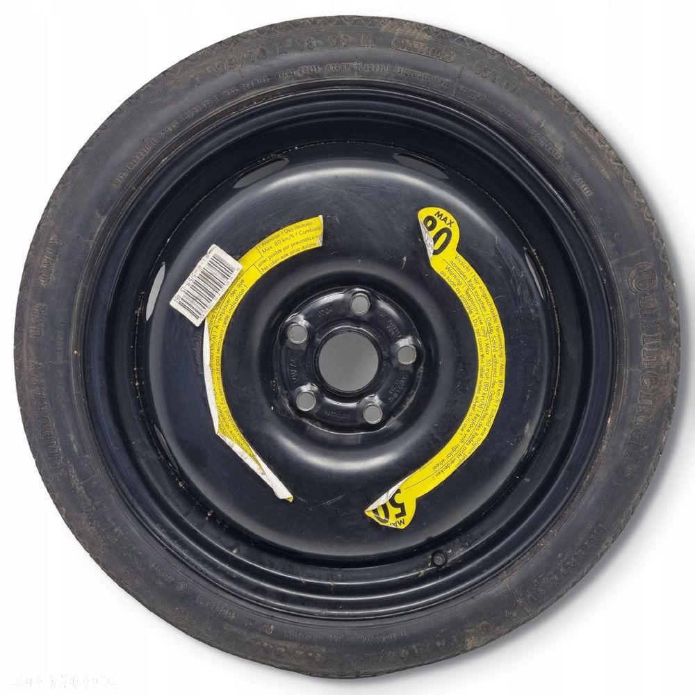 KOŁO DOJAZDOWE ZAPASOWE Audi Seat Vw Golf V 125/70 R18 1K0601027B 5x112 - 1