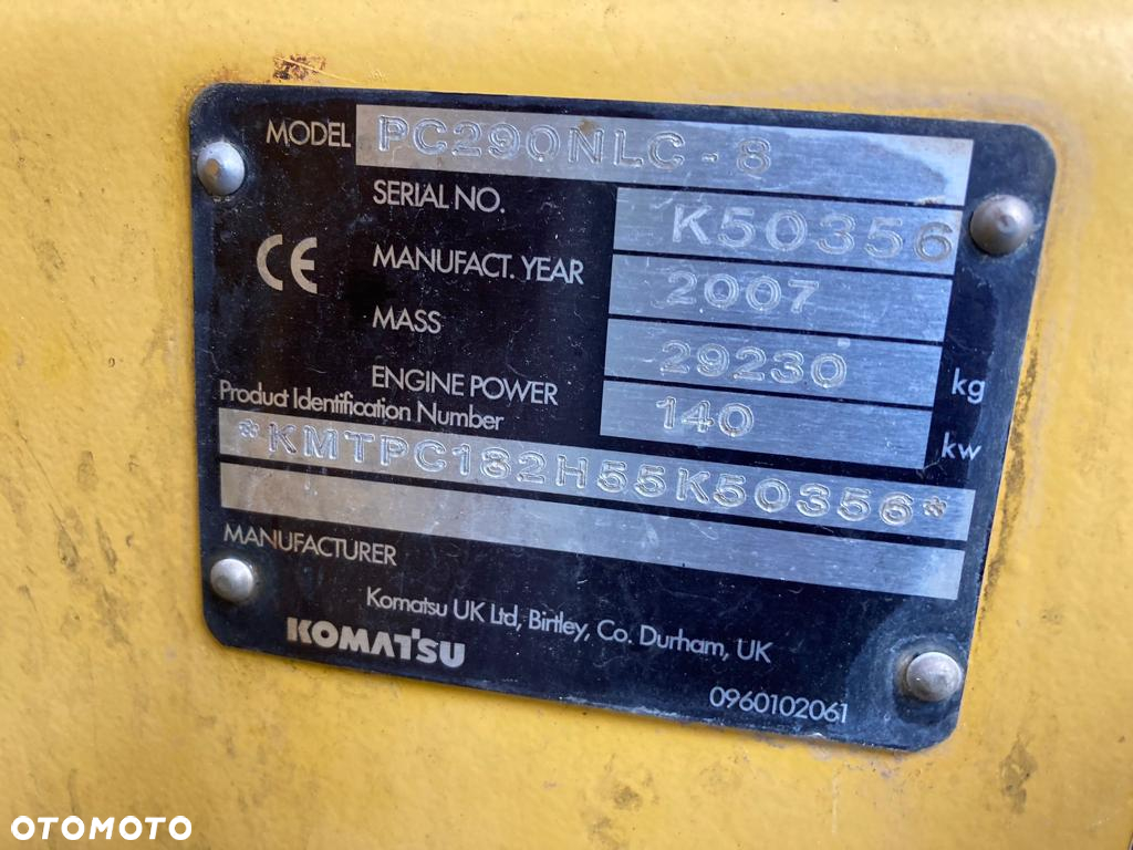 Komatsu PC290 - 8