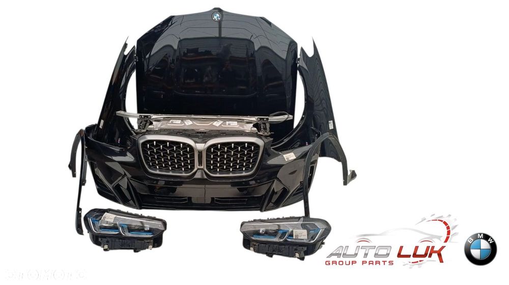 Maska zderzak wzmocnienie chłodnice lampy sierpy błotniki BMW X3 G01 BMW X4 G02 Black Sapphire Metallic 475 - 1