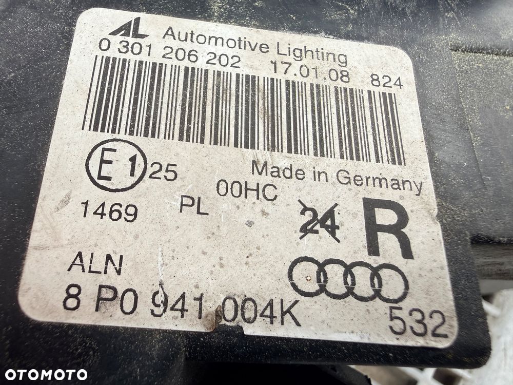 Lampa przednia AUDI A3 8P ZWYKŁE KOMPLET EUROPA ORYGINALNE AL - 8