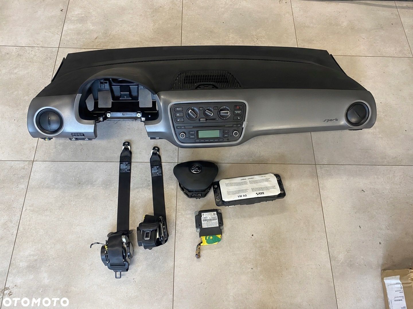 SKODA CITIGO KONSOLA PODUSZKA PASY SENSOR - 1