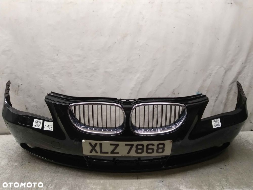 ^ ZDERZAK PRZÓD PRZEDNI DO BMW SERII 5 E60/E61 PDC SPRYSKIWACZE LAMP XENON SAPPHIRE BLACK CZARNY HALOGENY